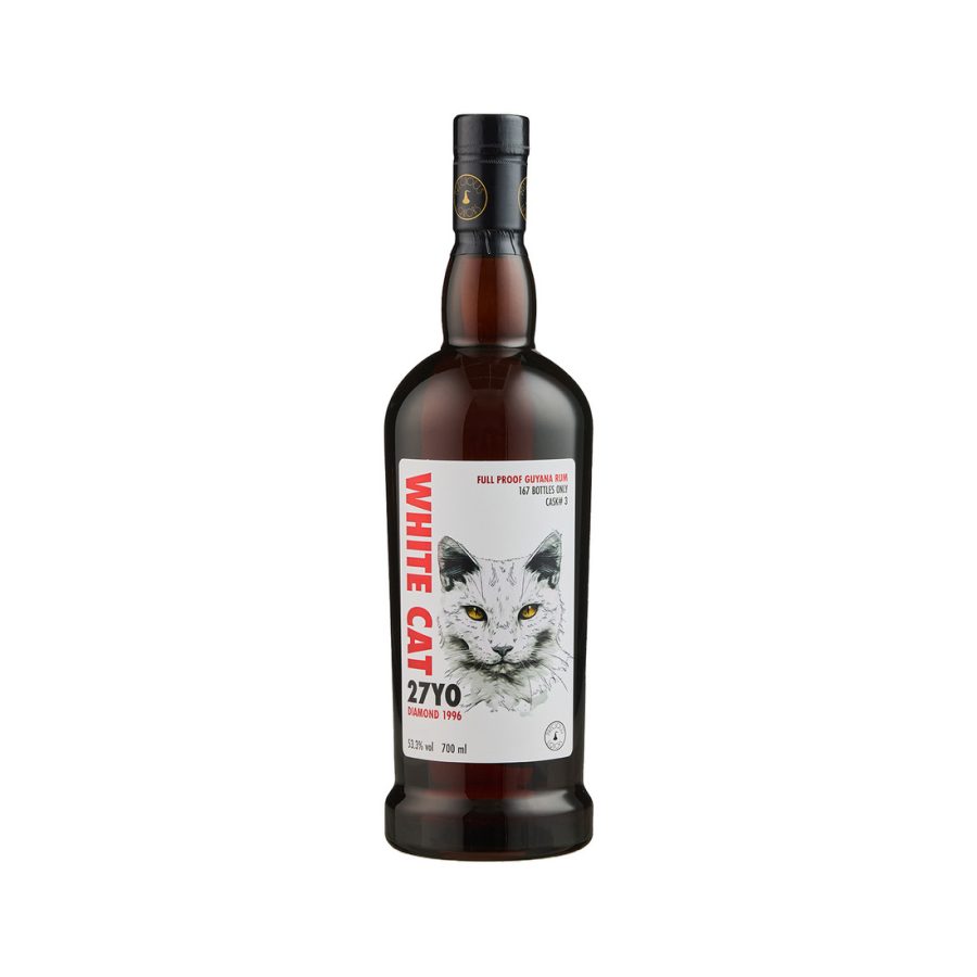 1996 Diamond 27-Year-Old Rum, Cask #3, White Cat, Black and White Cats