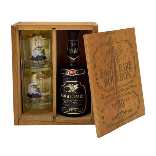 Eagle Rare 10 Year Old 101 Proof Straight Bourbon – Glasses Gift Pack (1975-1985)