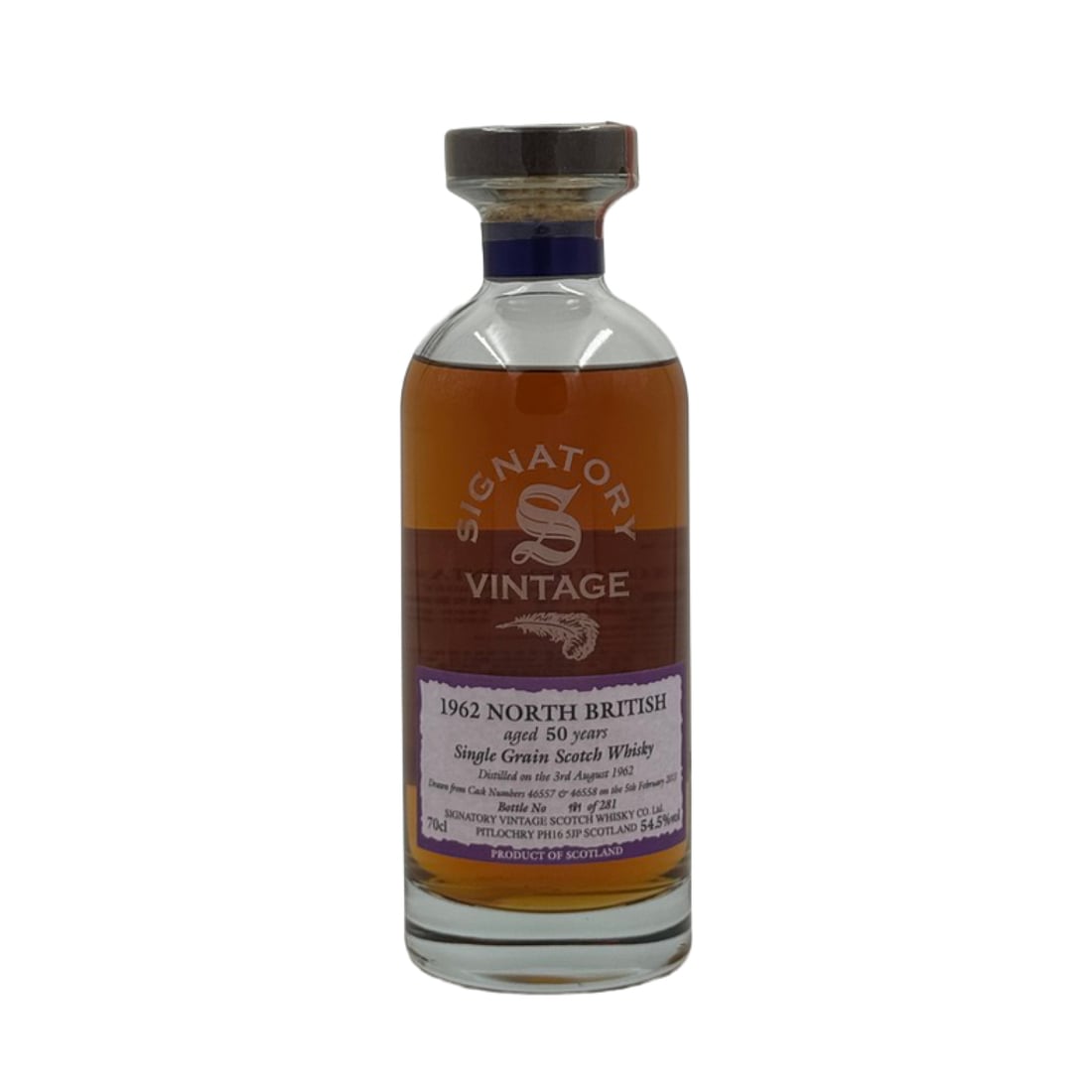 North British 50 Year Old, Signatory Vintage Cask Strength, 1962, Lowland Single Grain Whisky