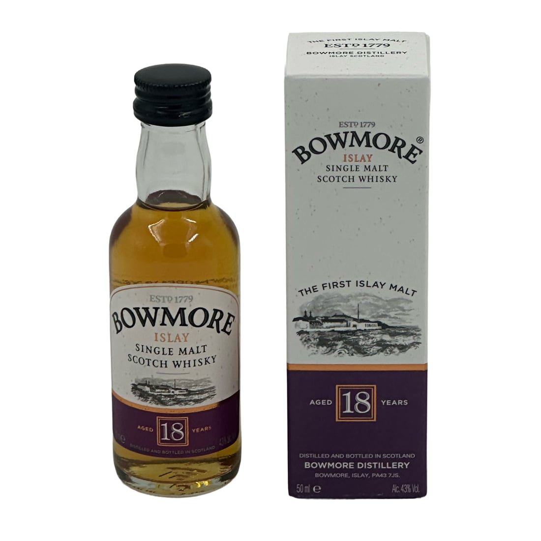 Bowmore 18 Year Old Single Malt Whisky Miniature