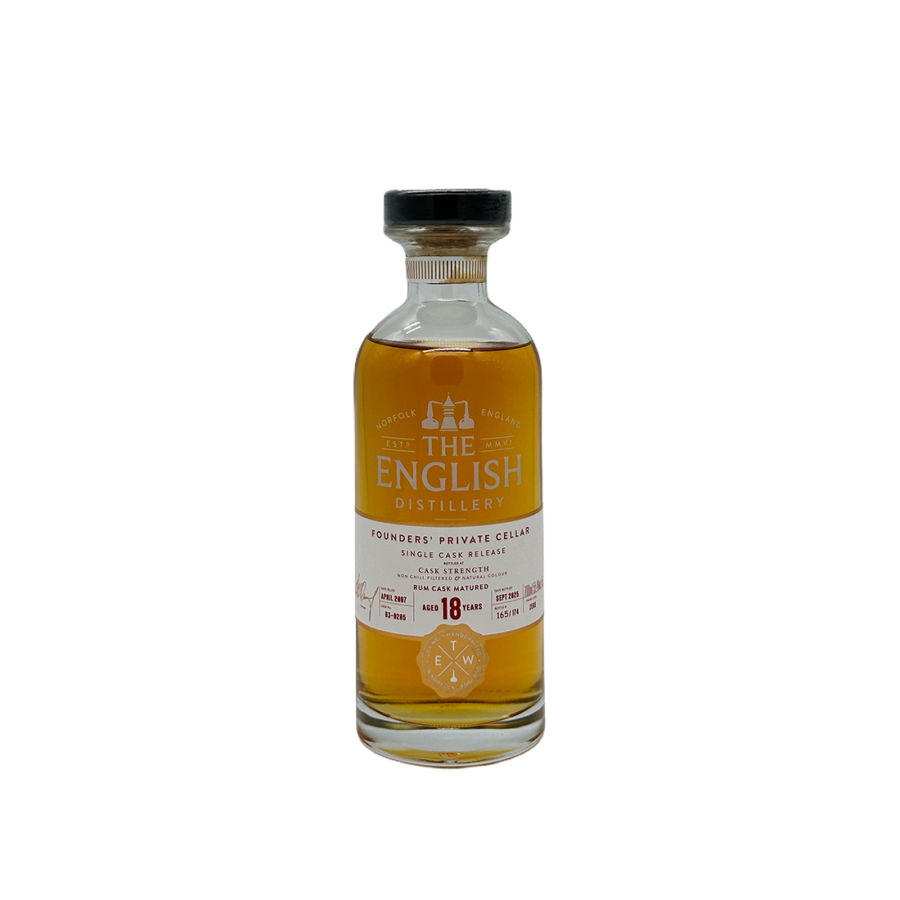 The English Distillery, 18 Years Old, Founders Private Cellar Rum Cask, Single Malt Whisky