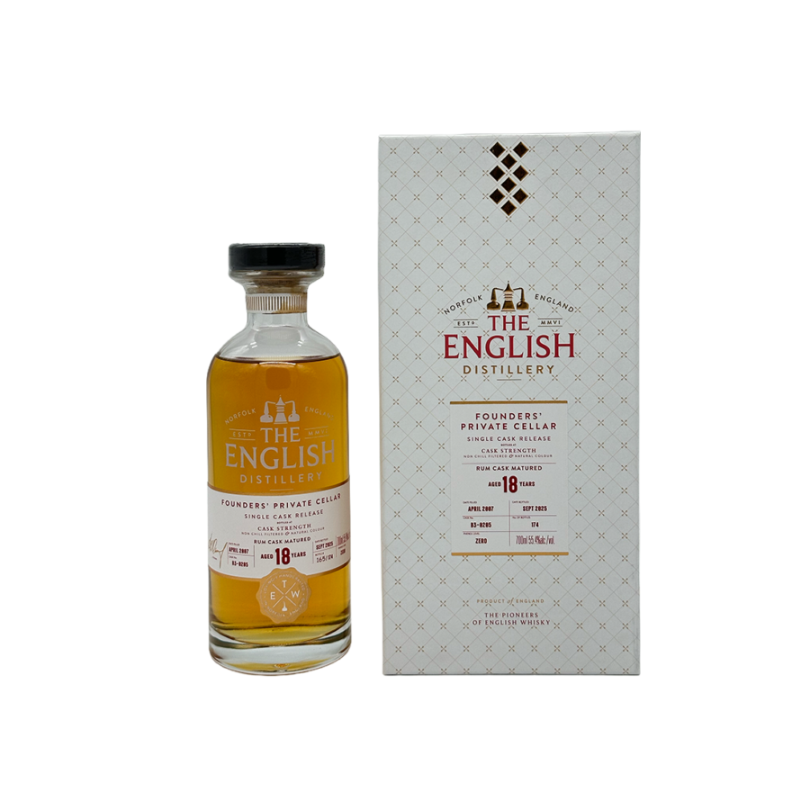 The English Distillery, 18 Years Old, Founders Private Cellar Rum Cask, Single Malt Whisky