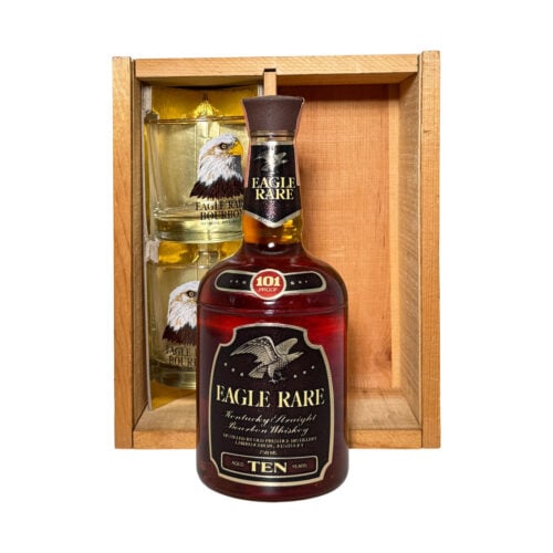 Eagle Rare 10 Year Old 101 Proof Straight Bourbon – Glasses Gift Pack (1975-1985)