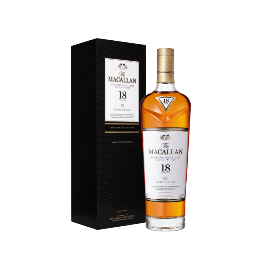 The Macallan 18 Year Old Sherry Oak, 2023, Speyside Single Malt Whisky