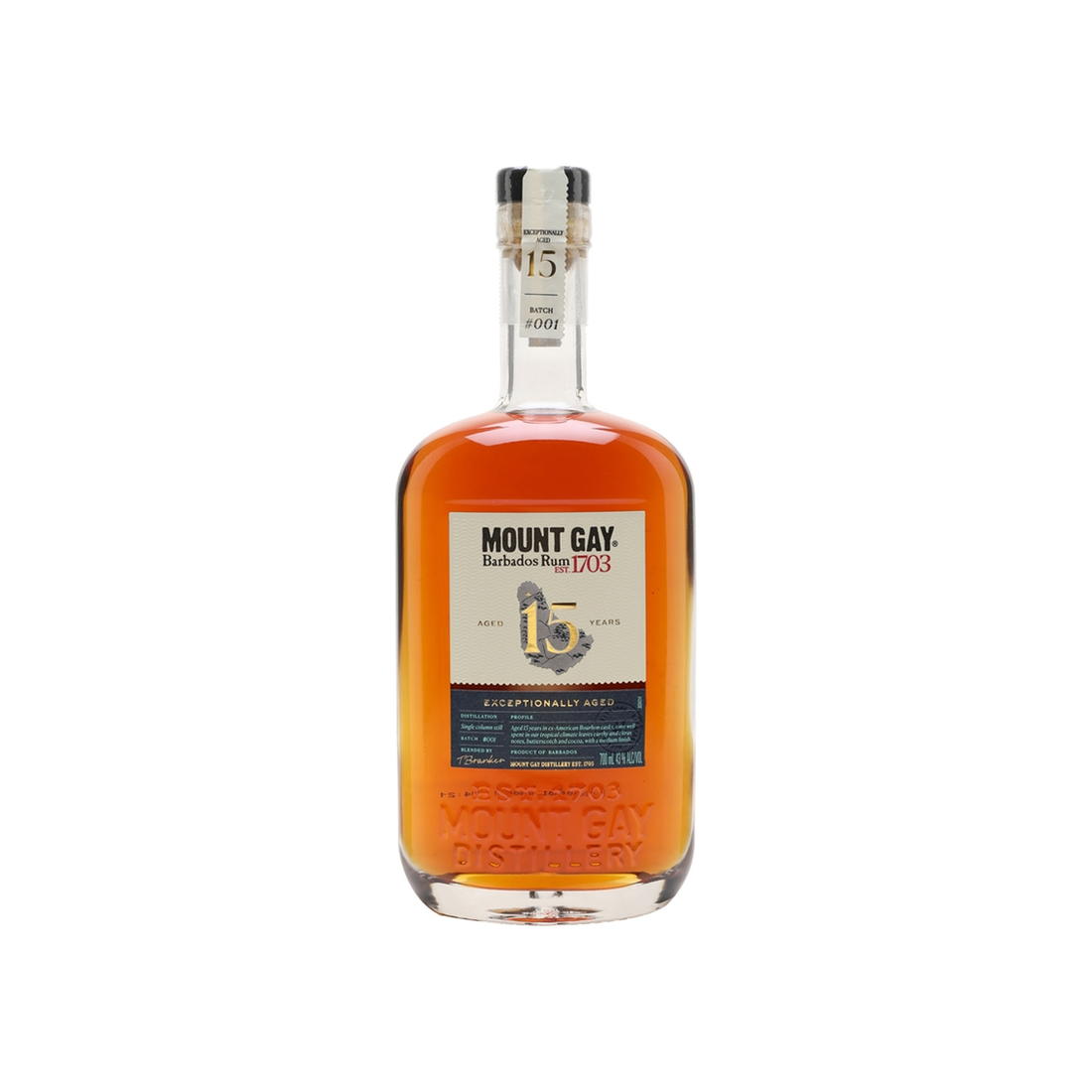 Mount Gay, 15 Year Old, Exceptionally Aged, Batch 001 Barbados Rum